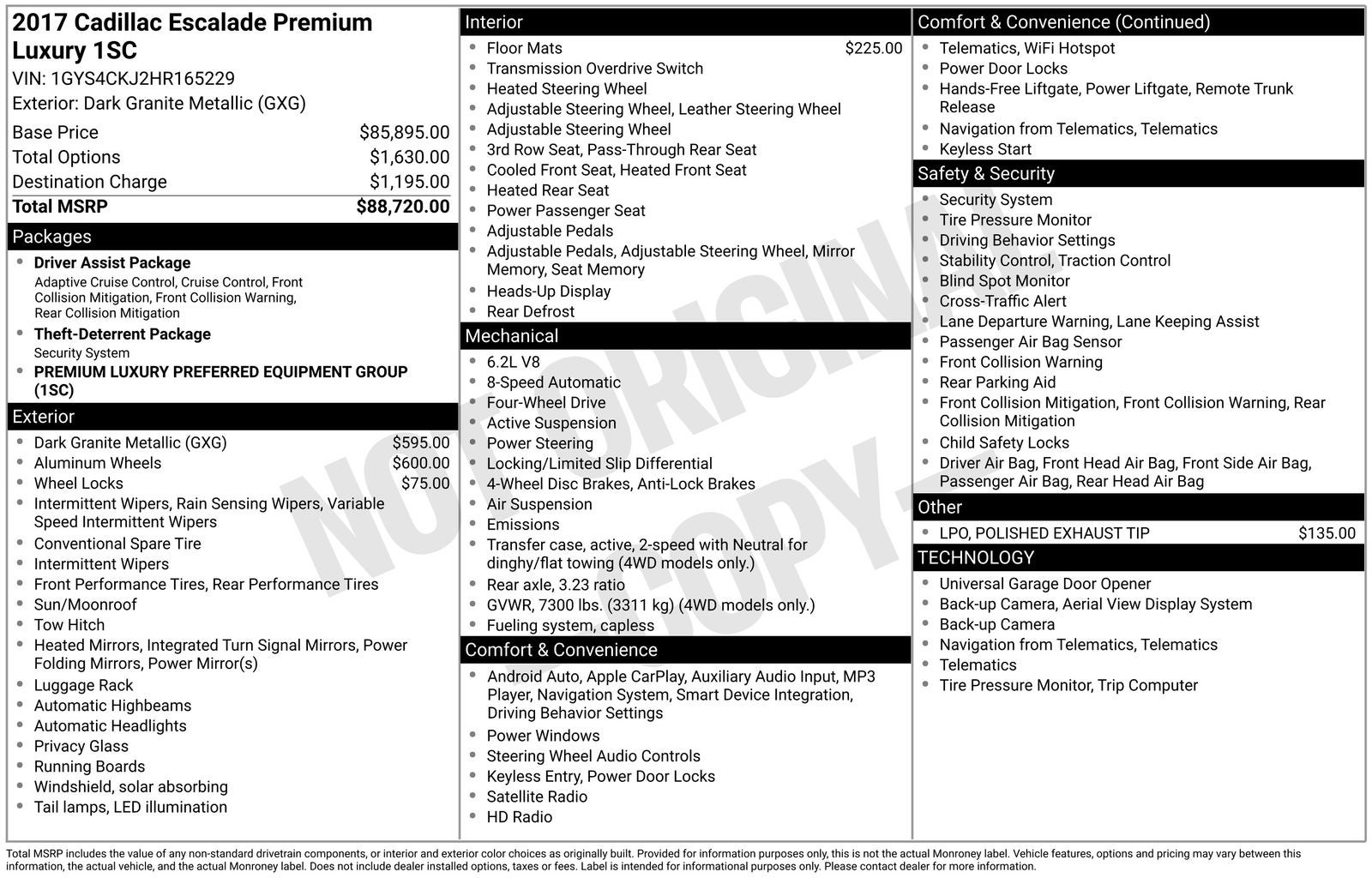 2017 Cadillac Escalade Premium Luxury