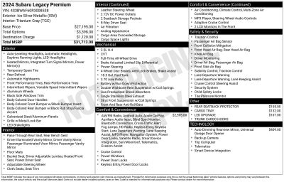2024 Subaru Legacy Premium