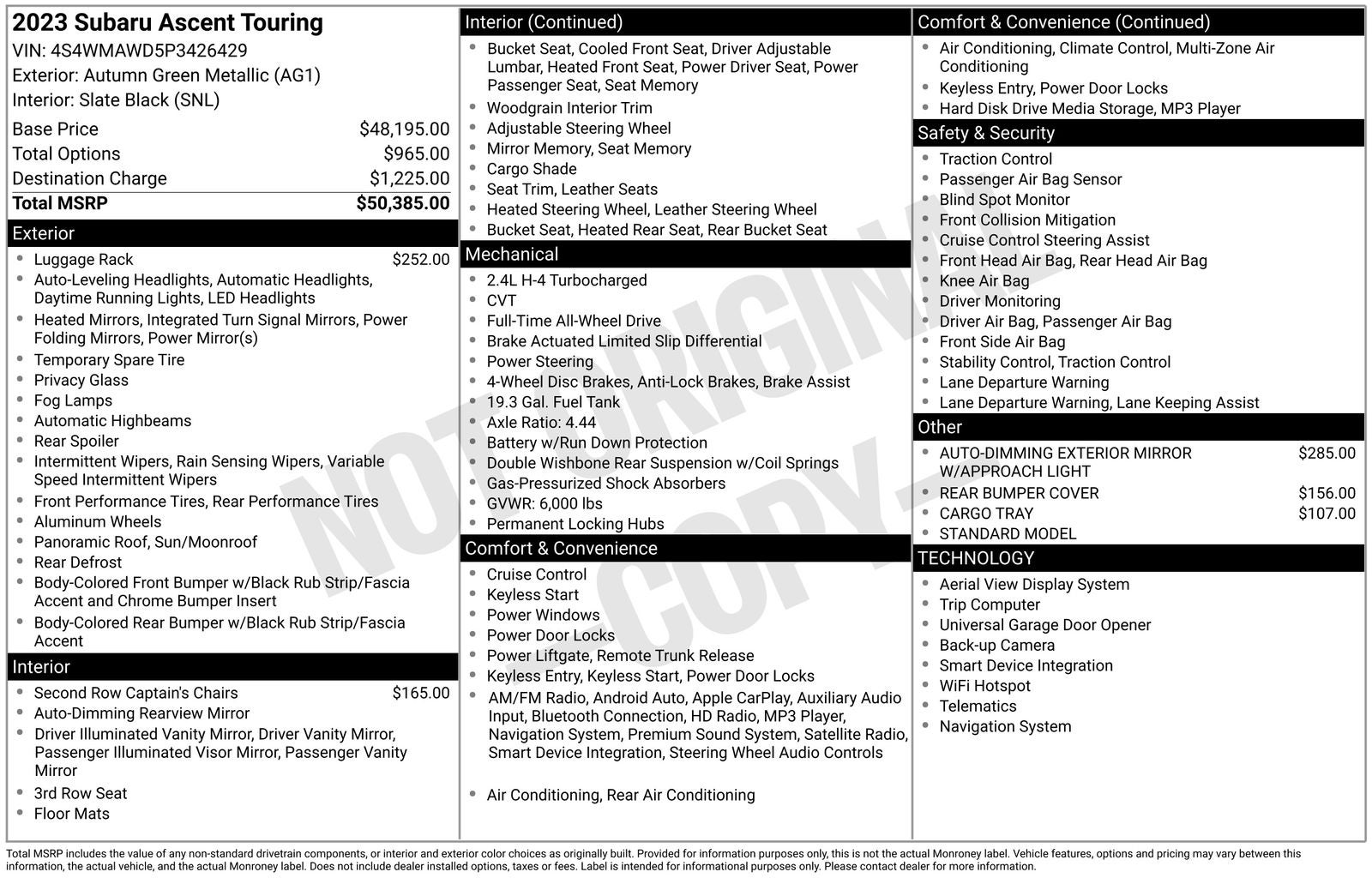 2023 Subaru Ascent Touring