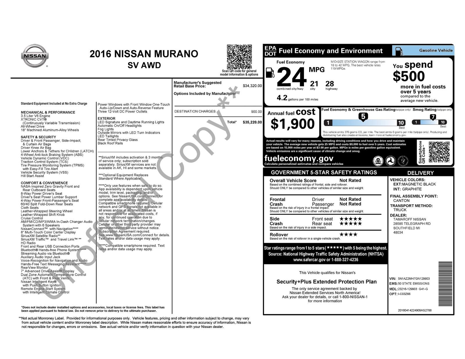 2016 Nissan Murano SV