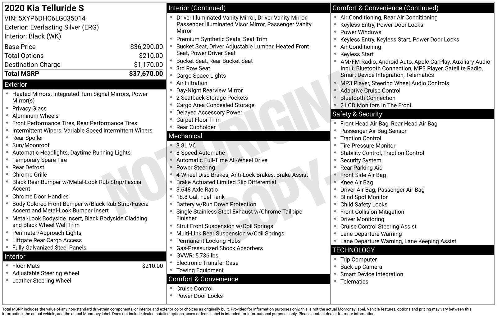 2020 Kia Telluride S