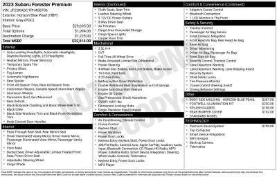 2023 Subaru Forester Premium