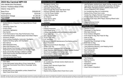2023 Kia Carnival EX
