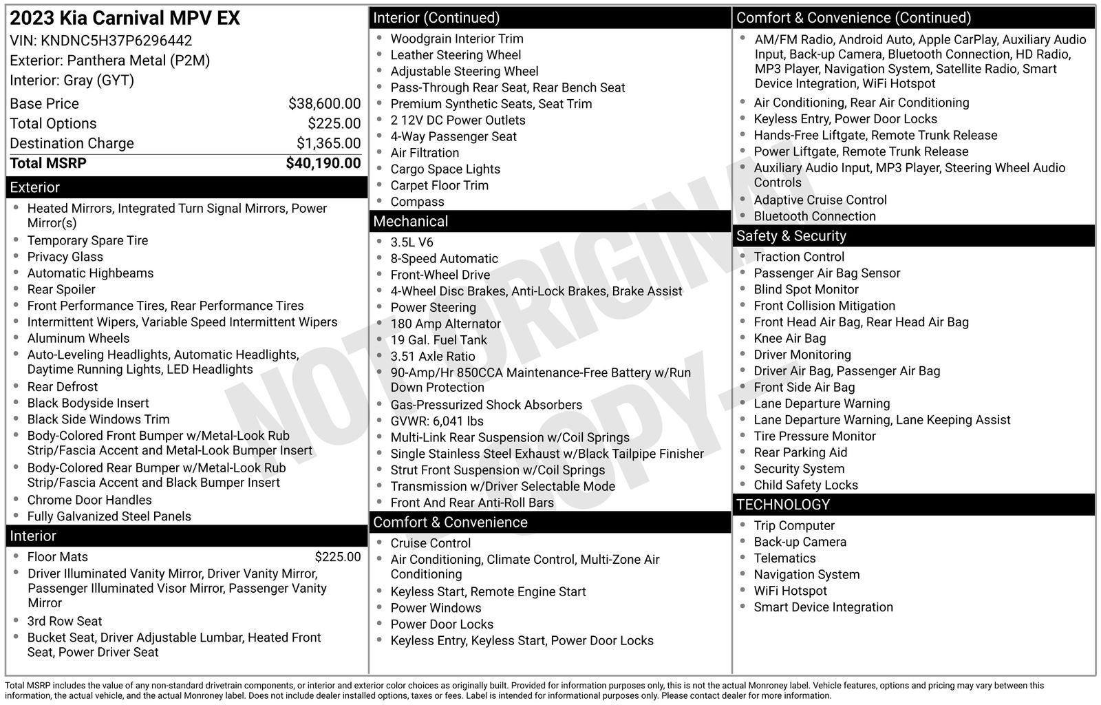 2023 Kia Carnival EX