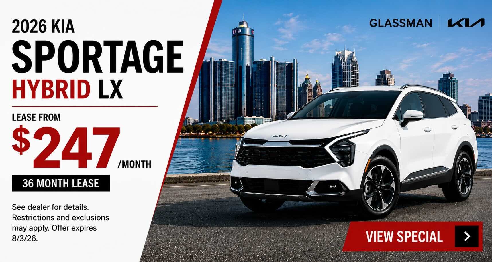 2026 kia sportage hybrid lease michigan