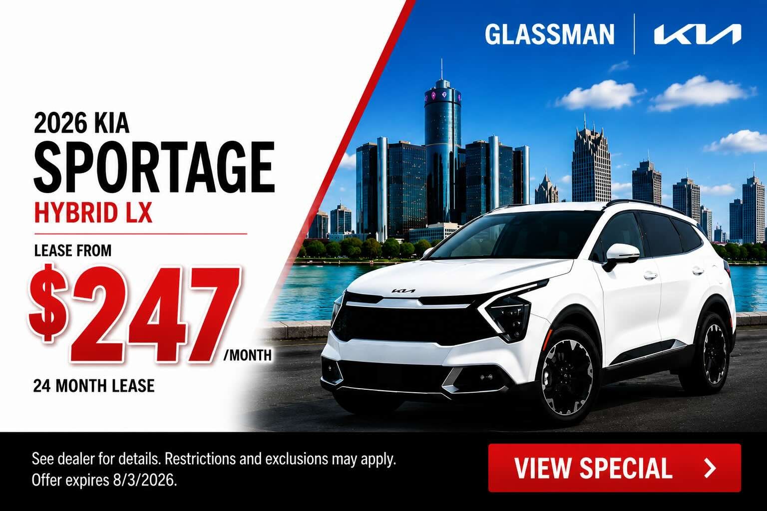 2026 kia sportage hybrid lease michigan